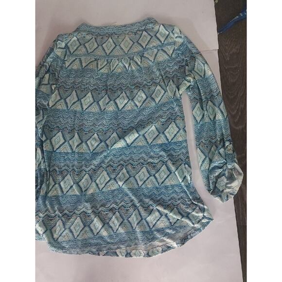 Akemi + Kin ANTHRO Turquoise Sequin Top S Bohemian Festival Hippie Mermaid - Picture 6 of 10